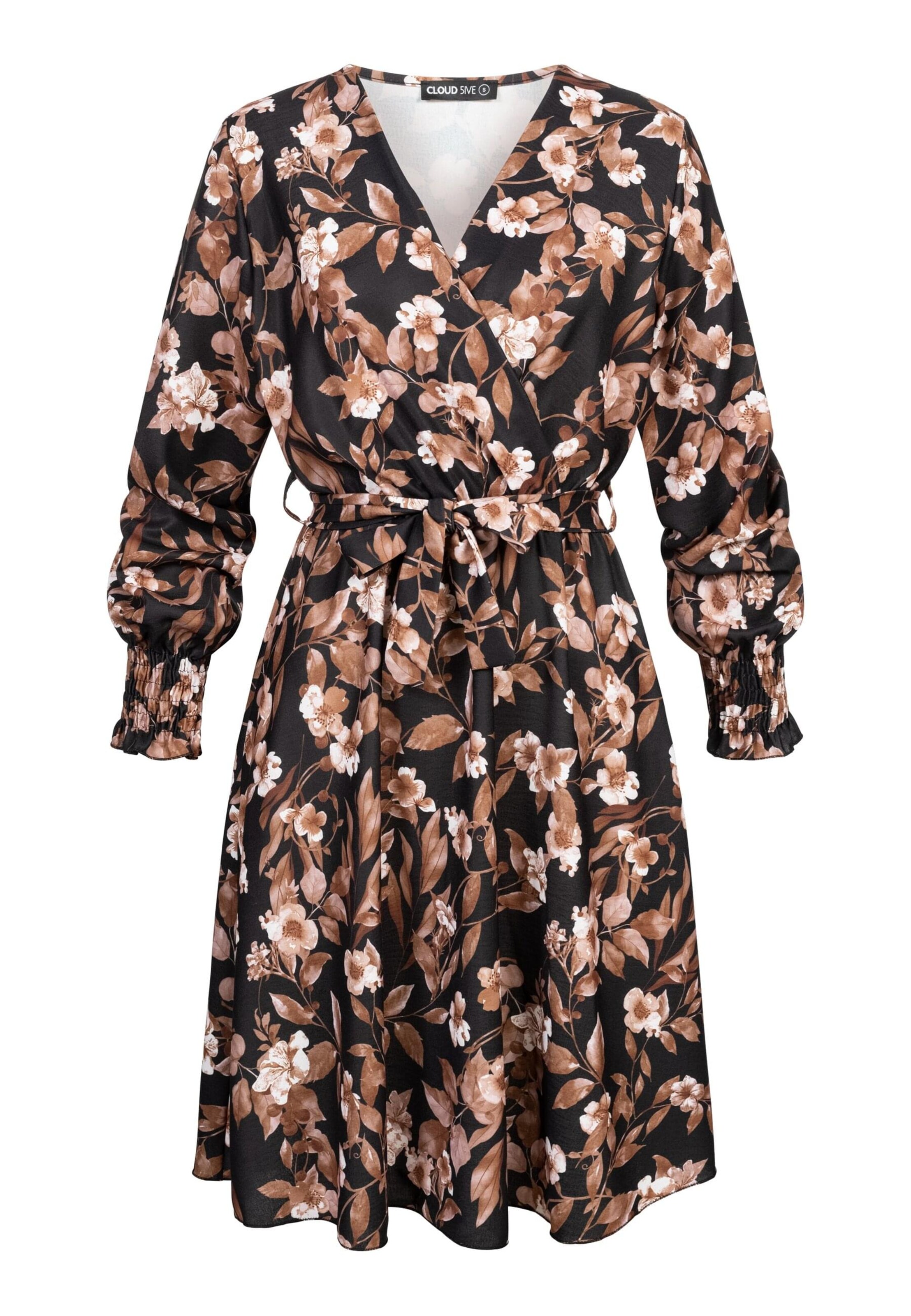 Cloud5ive Kleid in Braun: Vorderseite