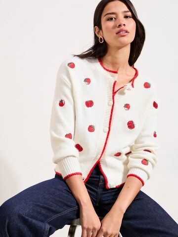 Friends Like These - Cárdigan 'Tomato' en blanco: frente