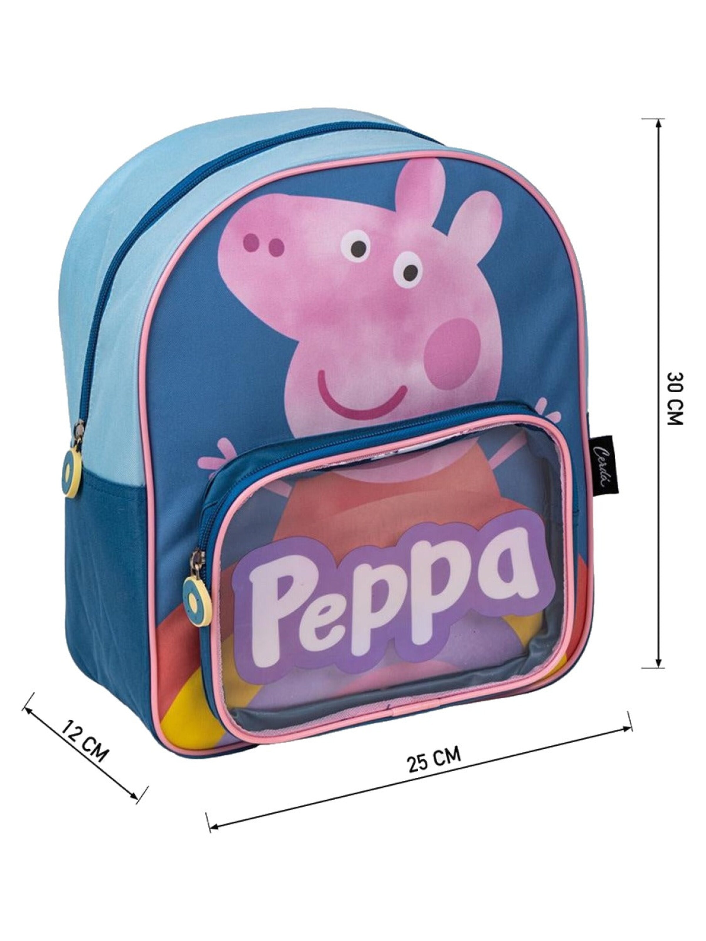 Peppa Pig Rugzak 'Peppa Pig Rugzak 2 vakken Hoogte 30cm' in Blauw