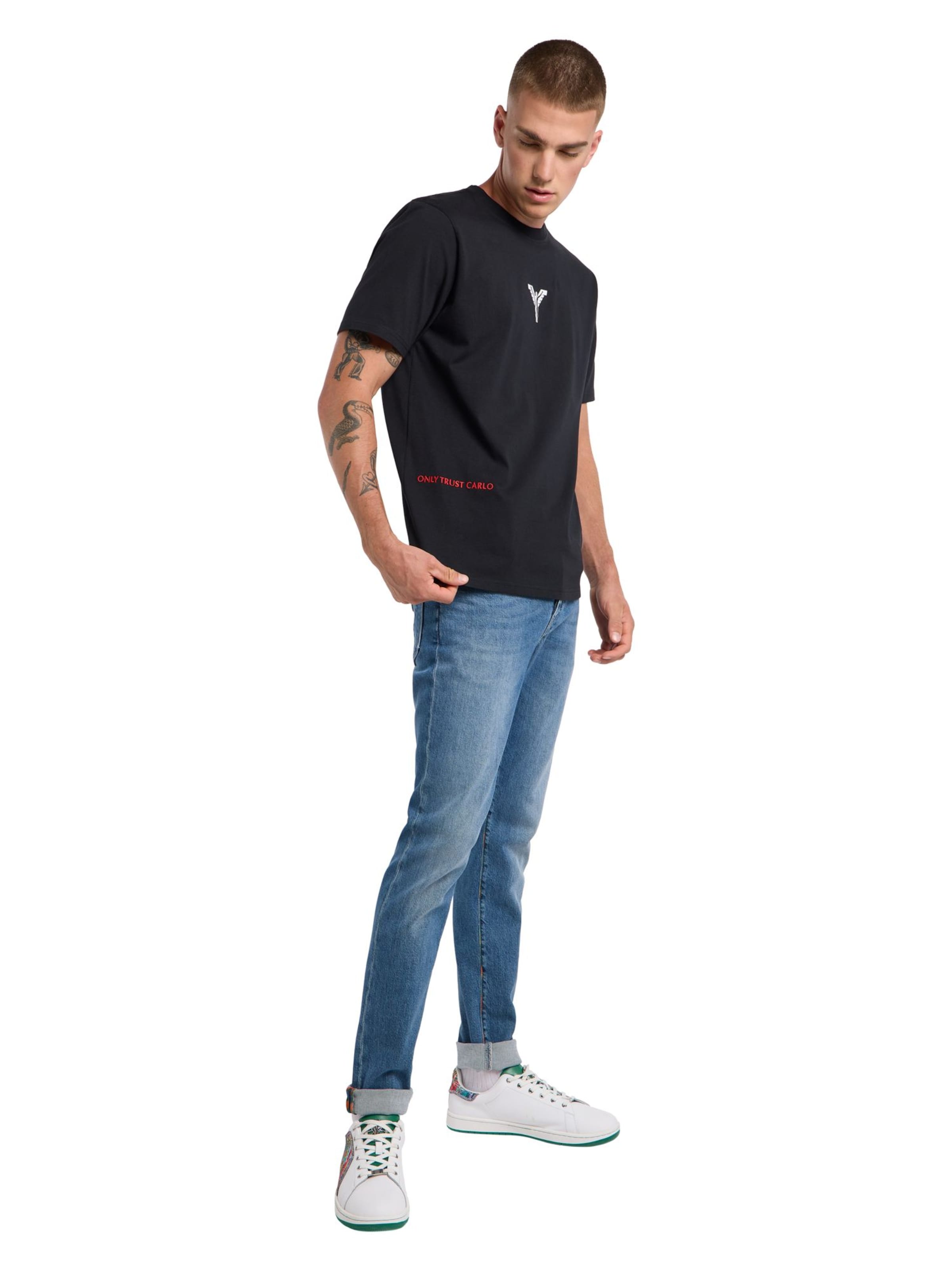 T-Shirt 'Faes' Carlo Colucci en noir