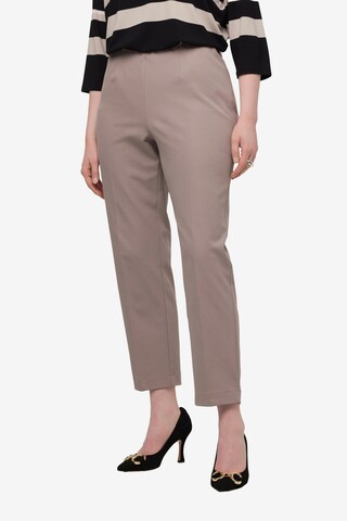 Ulla Popken Regular Broek in Beige: voorkant