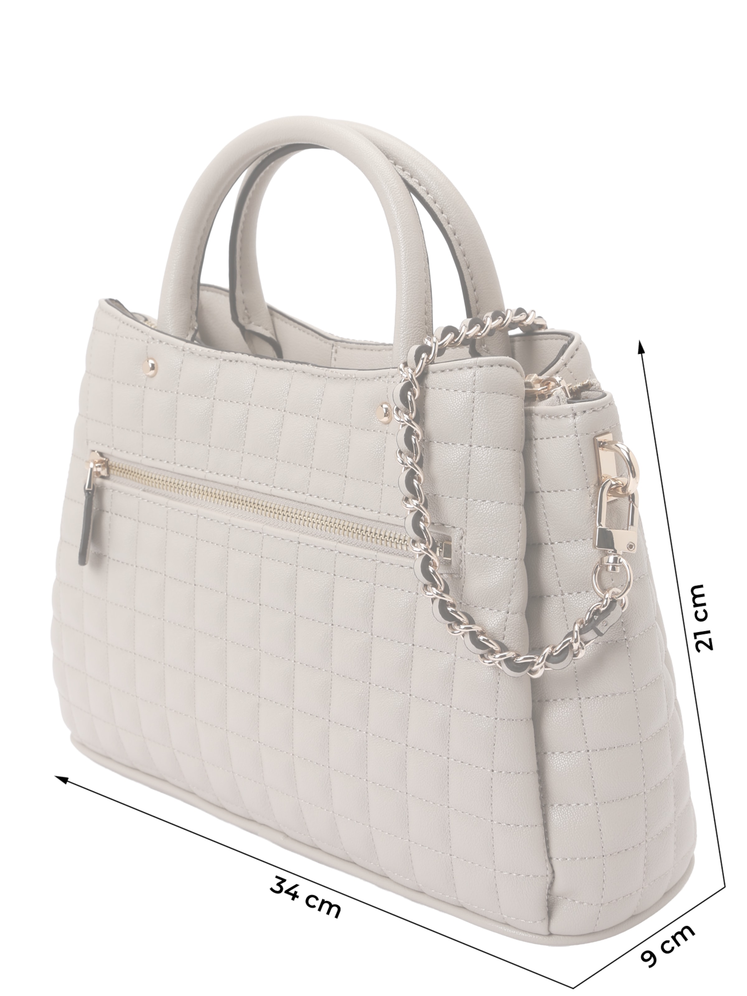 GUESS Handtas 'NADIRA GIRLFRIEND SATCHEL' in Grijs
