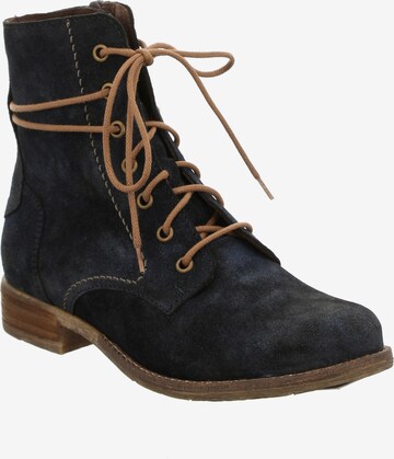 JOSEF SEIBEL Lace-Up Ankle Boots 'Sienna' in Blue