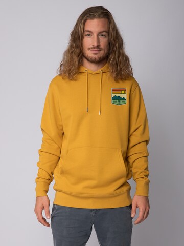 Watapparel Sweatshirt ' Good Vibe ' in Geel: voorkant