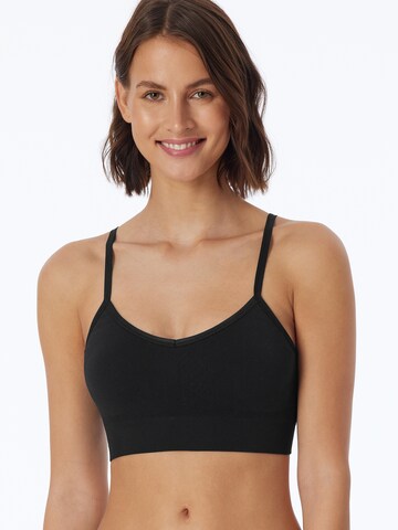 SCHIESSER Bralette Bra ' Casual Seamless ' in Black: front