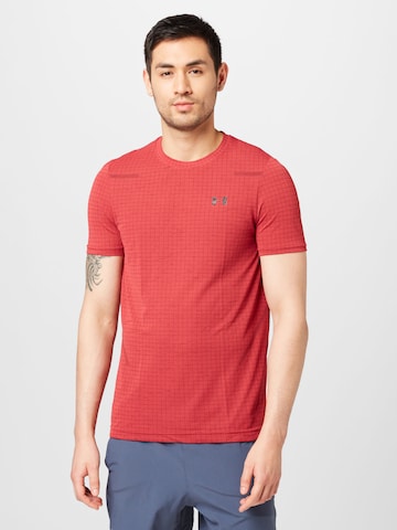 UNDER ARMOUR Performance shirt 'Grid' in Red: front