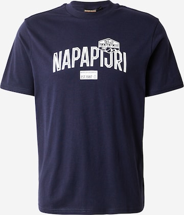T-Shirt 'FUNES' NAPAPIJRI en bleu : devant