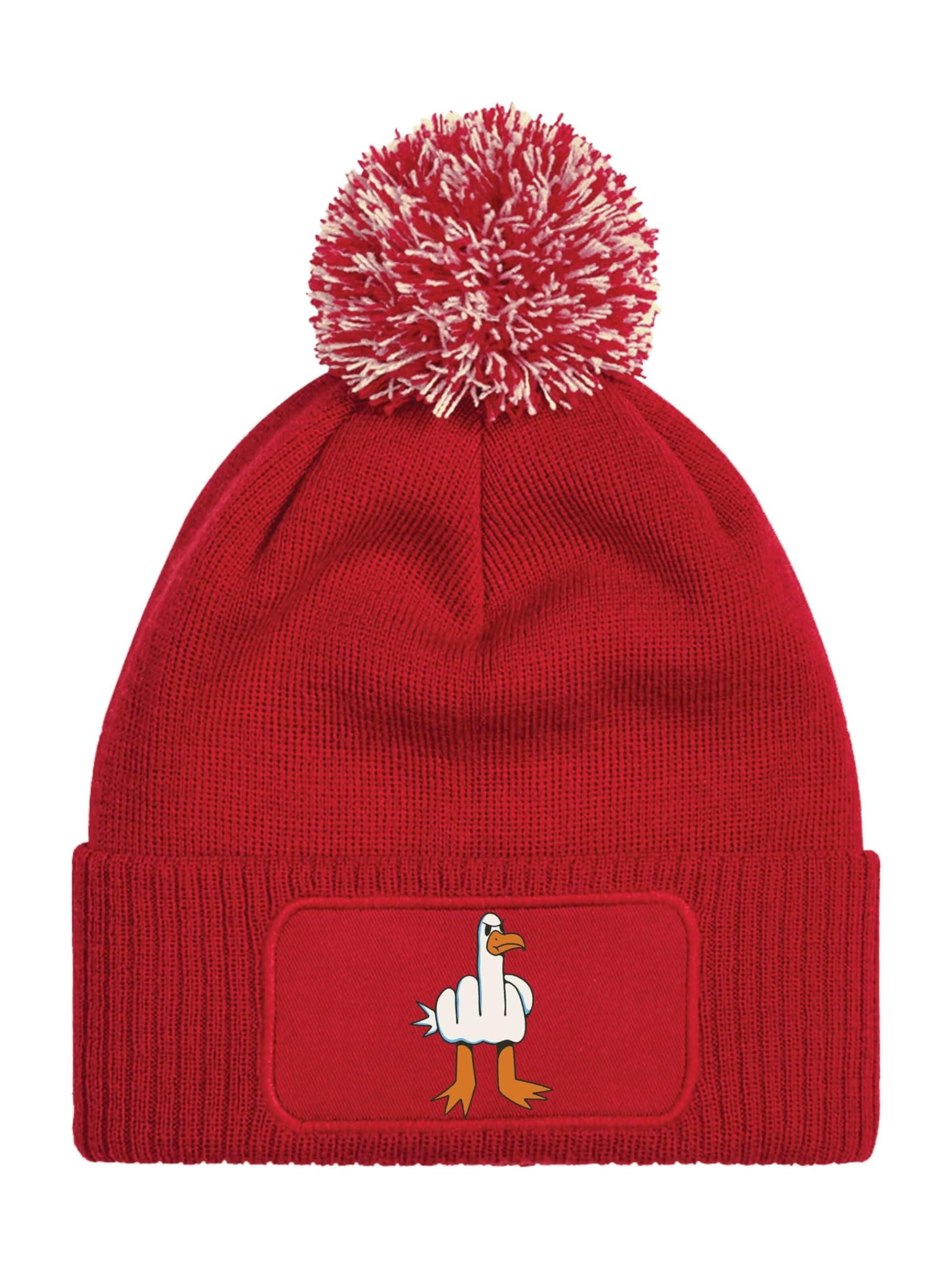 Youth Designz Mütze 'Möwe Finger'‌‌‌‌‌‌‌‌ in Rot: Vorderseite