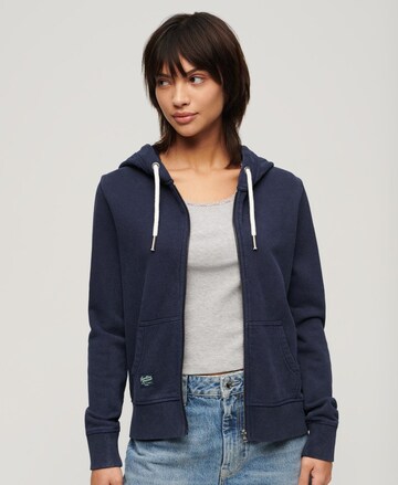 Superdry Sweatjacke in Blau: predná strana