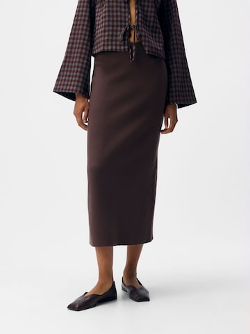Jupe OBJECT en marron : devant
