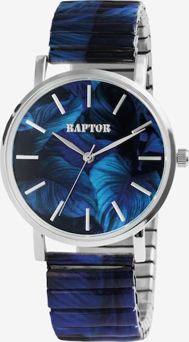 Raptor Analog Watch 'Colorful Edition, Mineralglas' in Blue: front