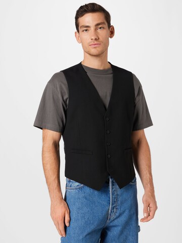 Gilet de costume BURTON MENSWEAR LONDON en noir : devant