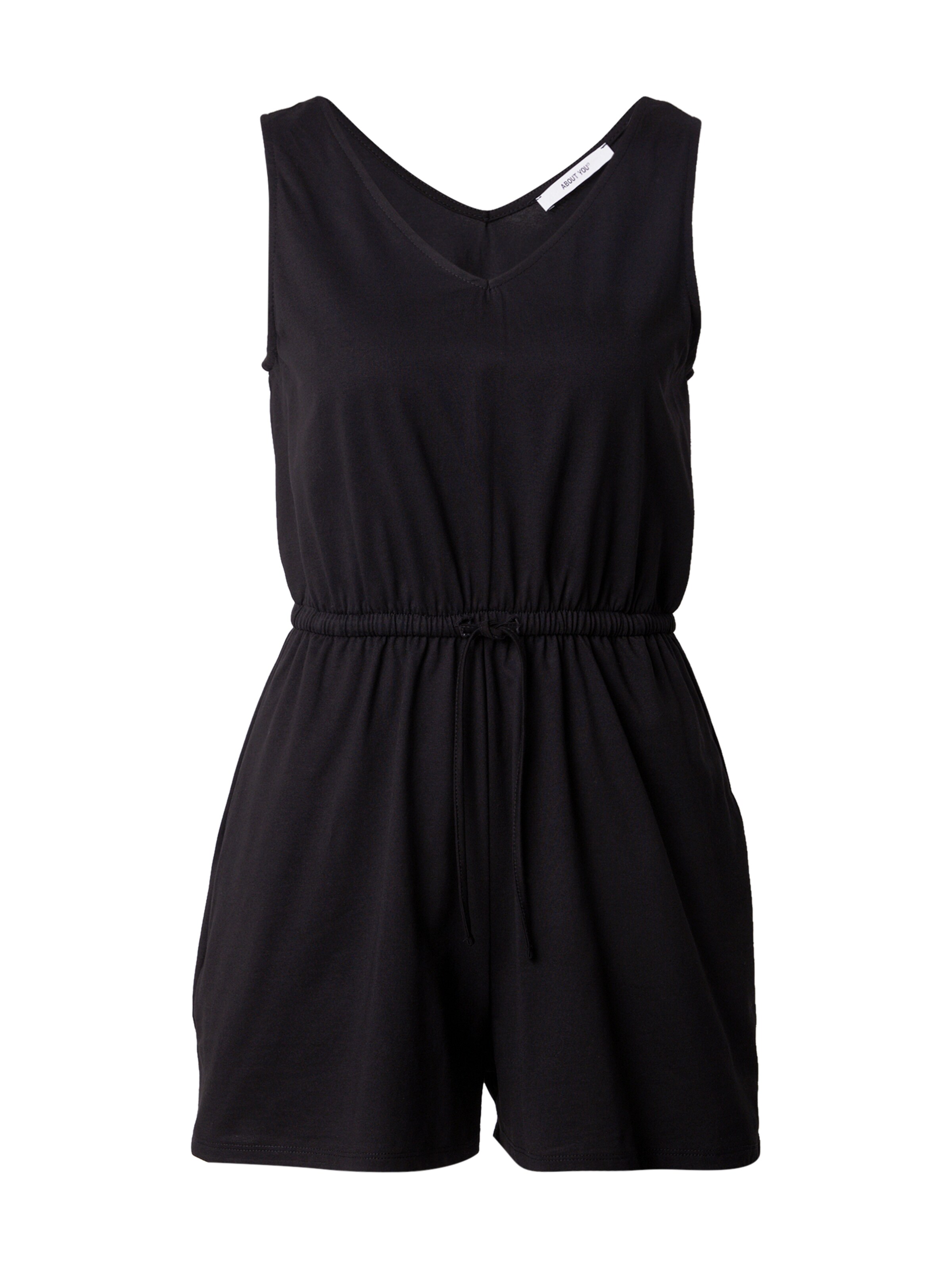 ABOUT YOU Kombinezon 'Jascha' | črna barva: sprednja stran