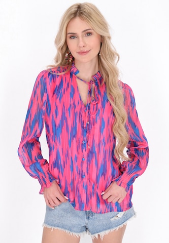 Chemisier IZIA en rose : devant
