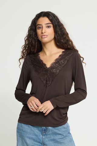 ICHI - Camisa 'IHLike' em castanho: frente