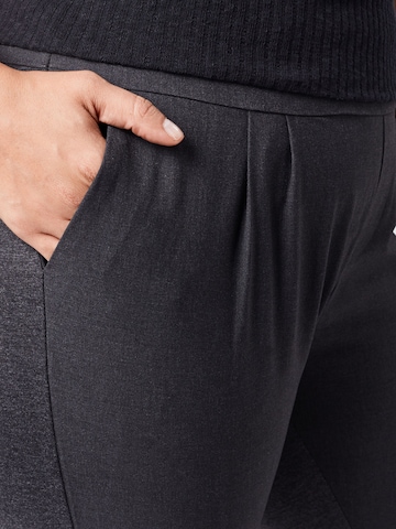 KAFFE CURVE Slim fit Pleat-Front Pants 'Jia' in Grey