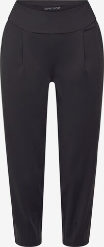 Effilé Pantalon de sport ESPRIT en noir : devant