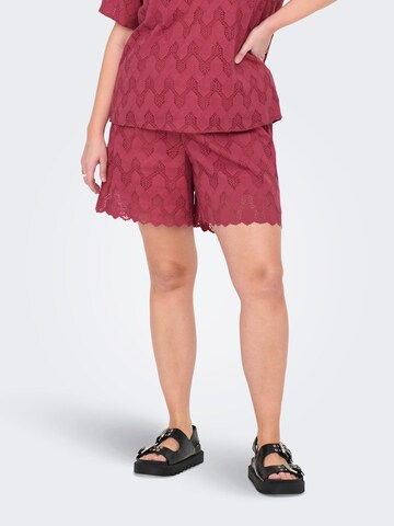 ONLY Carmakoma Regular Pants in Red: front