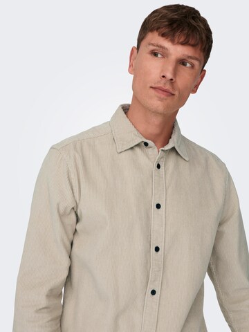 Only & Sons Regular Fit Skjorte 'TYN' i grå