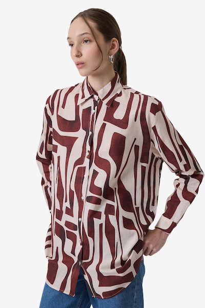Touche Prive Shirt in Beige / Chocolate, Item view