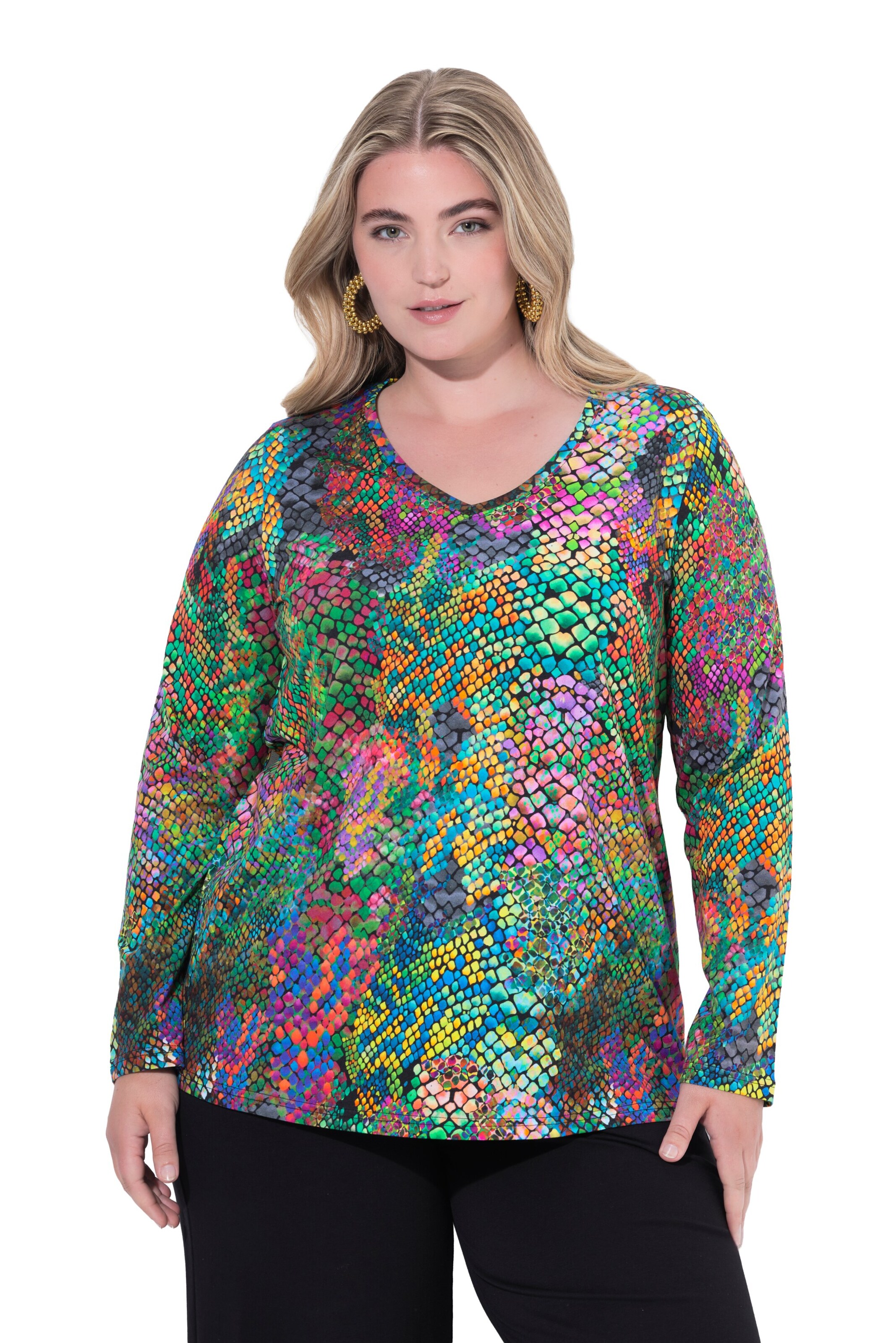 Ulla Popken Longshirt in Mischfarben: Vorderseite