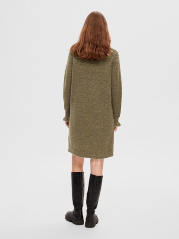 SELECTED FEMME Knitted dress in Brown