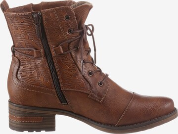 MUSTANG Lace-Up Ankle Boots in Brown