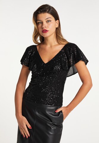 faina Blouse in Black: front