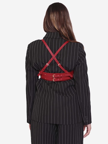 Ceinture Haute Cuir en rouge