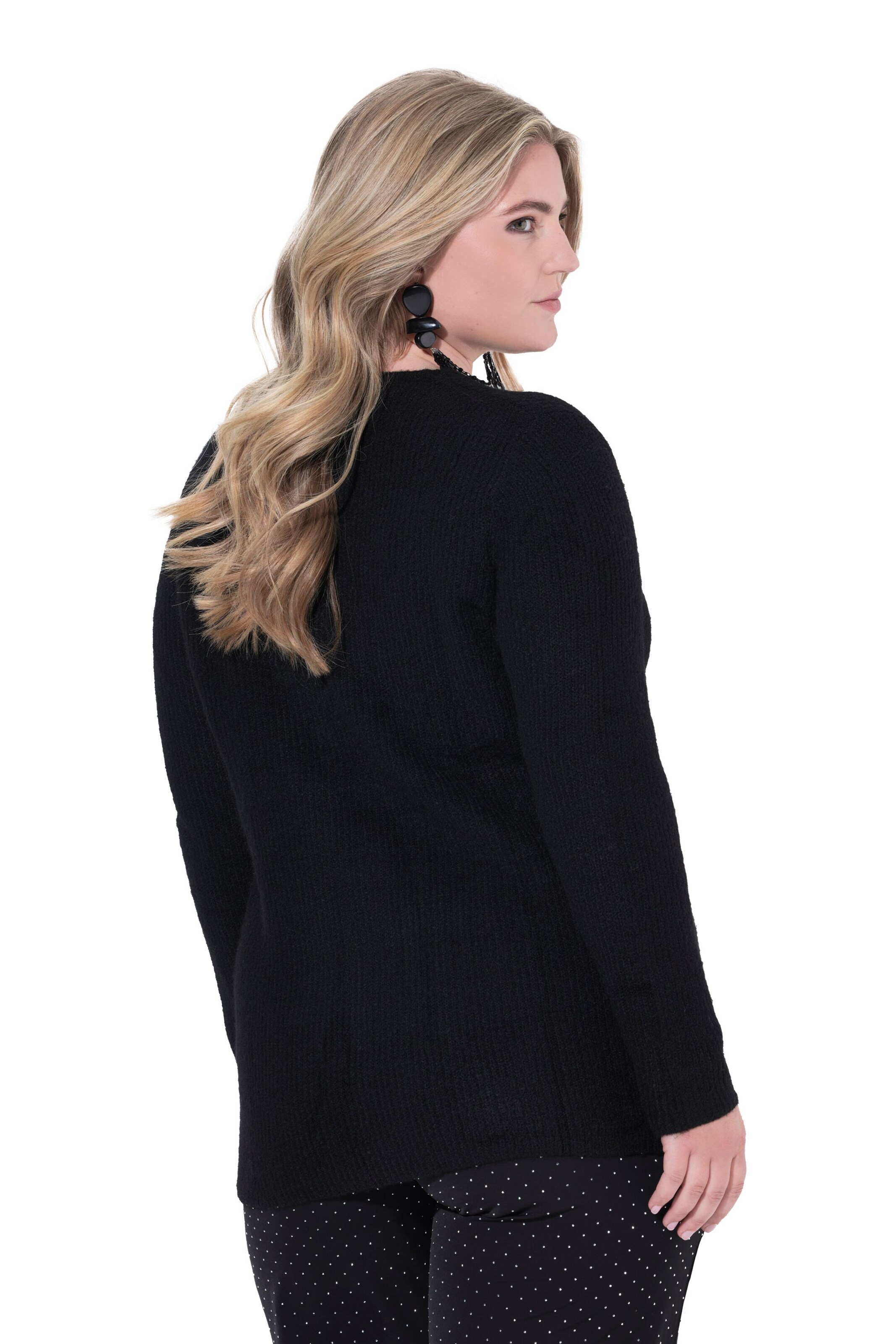 MIAMODA Strickjacke in Schwarz