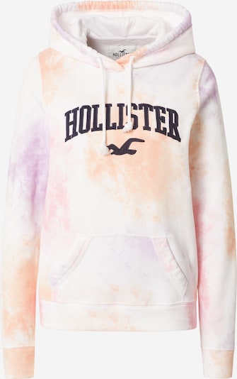 HOLLISTER Sweatshirt in pastelllila / pastellorange / pastellpink / schwarz / offwhite, Produktansicht