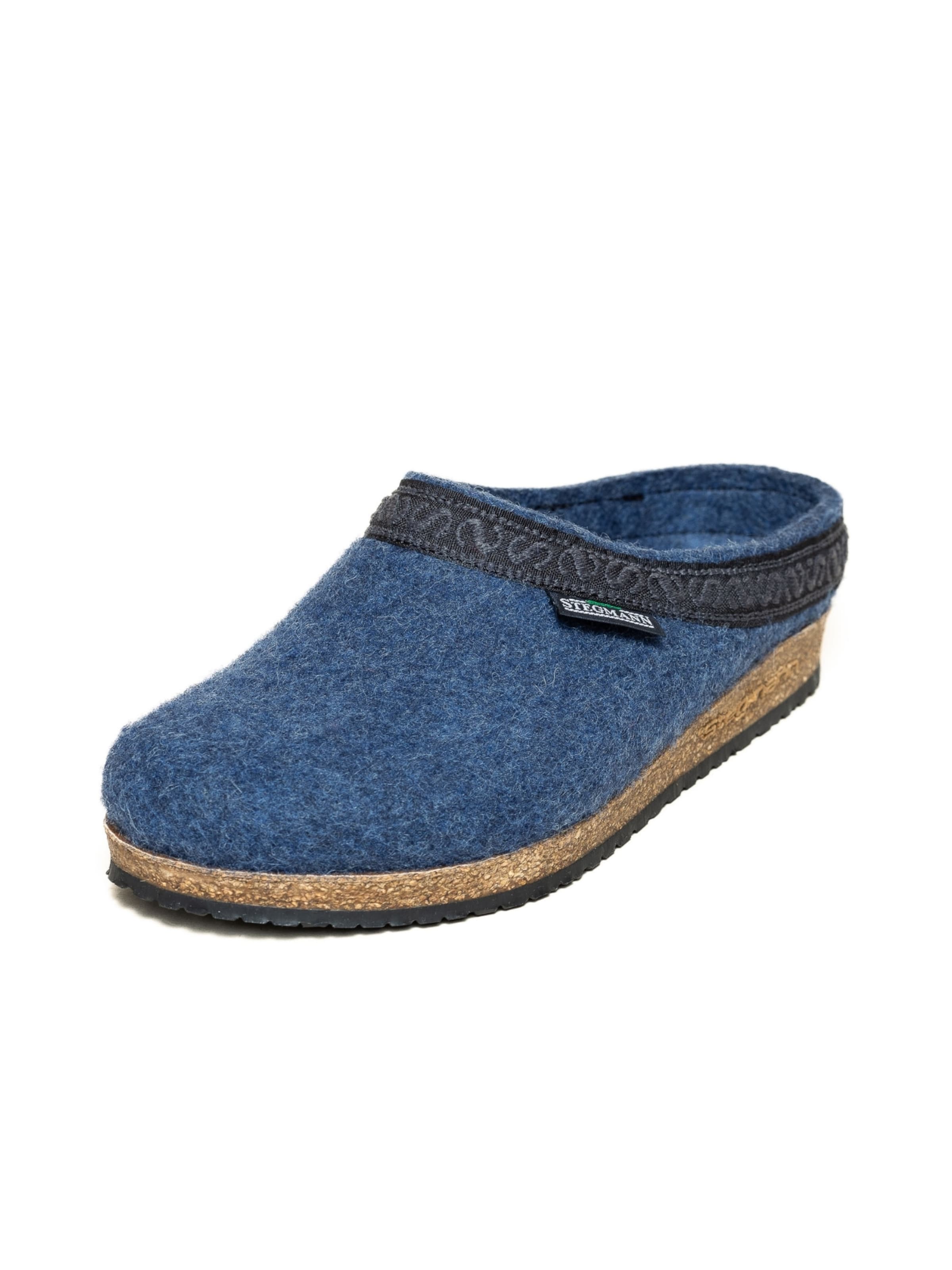 Stegmann Clogs 'Filzclogs Stegmann 108' in Blue: front