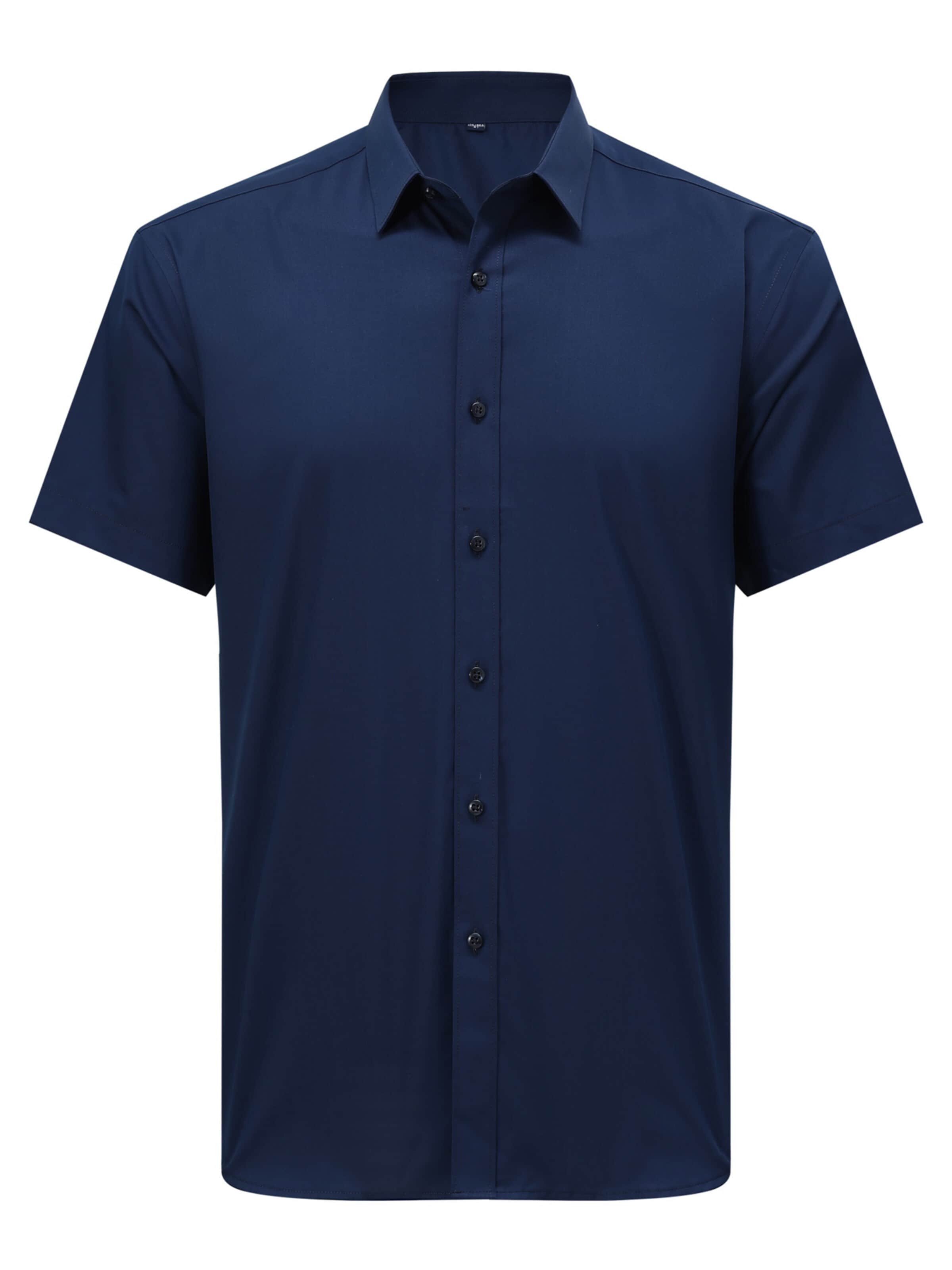 ALLTHEMEN Regular fit Business Shirt 'Gelassenheit' in Blue: front