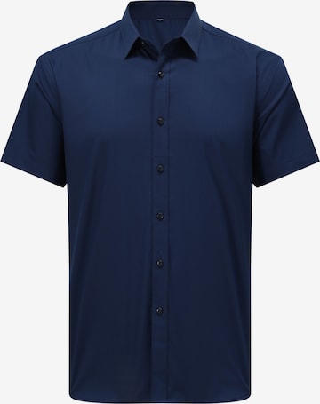 ALLTHEMEN Regular fit Business Shirt 'Gelassenheit' in Blue: front
