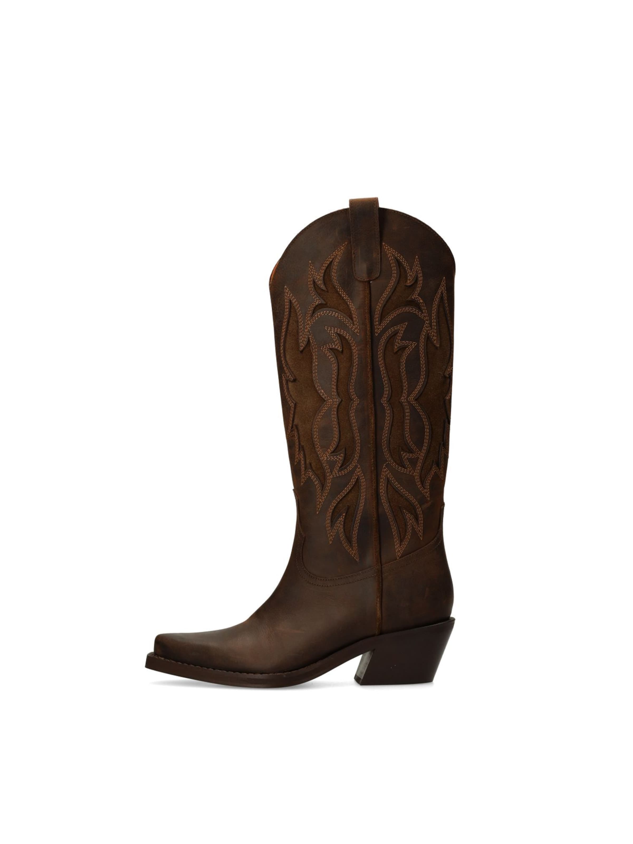 Bottes de cowboy SACHA en marron : devant
