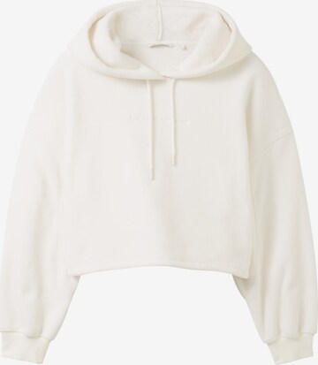 TOM TAILOR DENIM Sweatshirt in Beige: voorkant