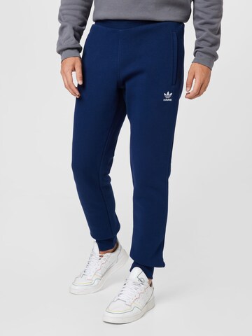 ADIDAS ORIGINALS - Tapered Calças 'Adicolor Essentials Trefoil' em azul: frente