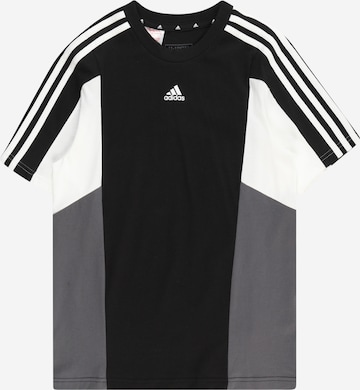 ADIDAS SPORTSWEAR Performance Shirt 'Colorblock 3-Stripes  Fit' in Black: front
