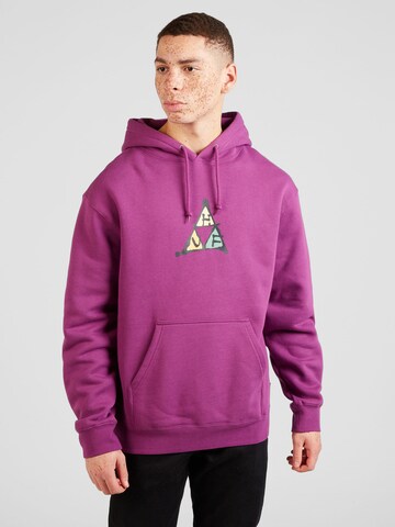 HUF Sweatshirt 'NO-FI' in Purple: front