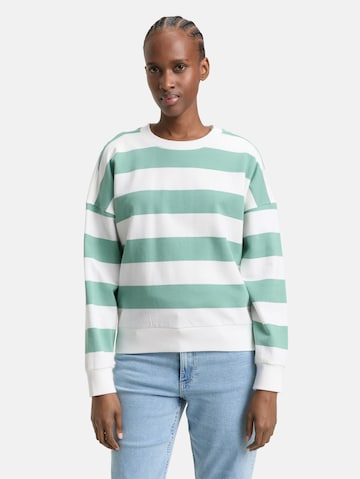 Felpa di TOM TAILOR DENIM in verde: frontale