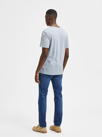 SELECTED HOMME T-Shirt 'Morgan' in Blau