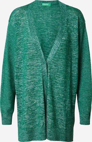 UNITED COLORS OF BENETTON Knit Cardigan in Green: front