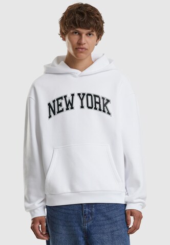 Felpa 'New York' di Mister Tee in bianco: frontale