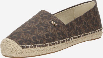 MICHAEL Michael Kors Espadrilles 'KENDRICK' in Bruin: voorkant