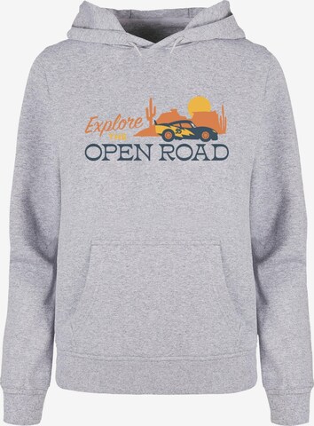 ABSOLUTE CULT Sweatshirt 'Cars - Explore The Open Road' in Grau: predná strana