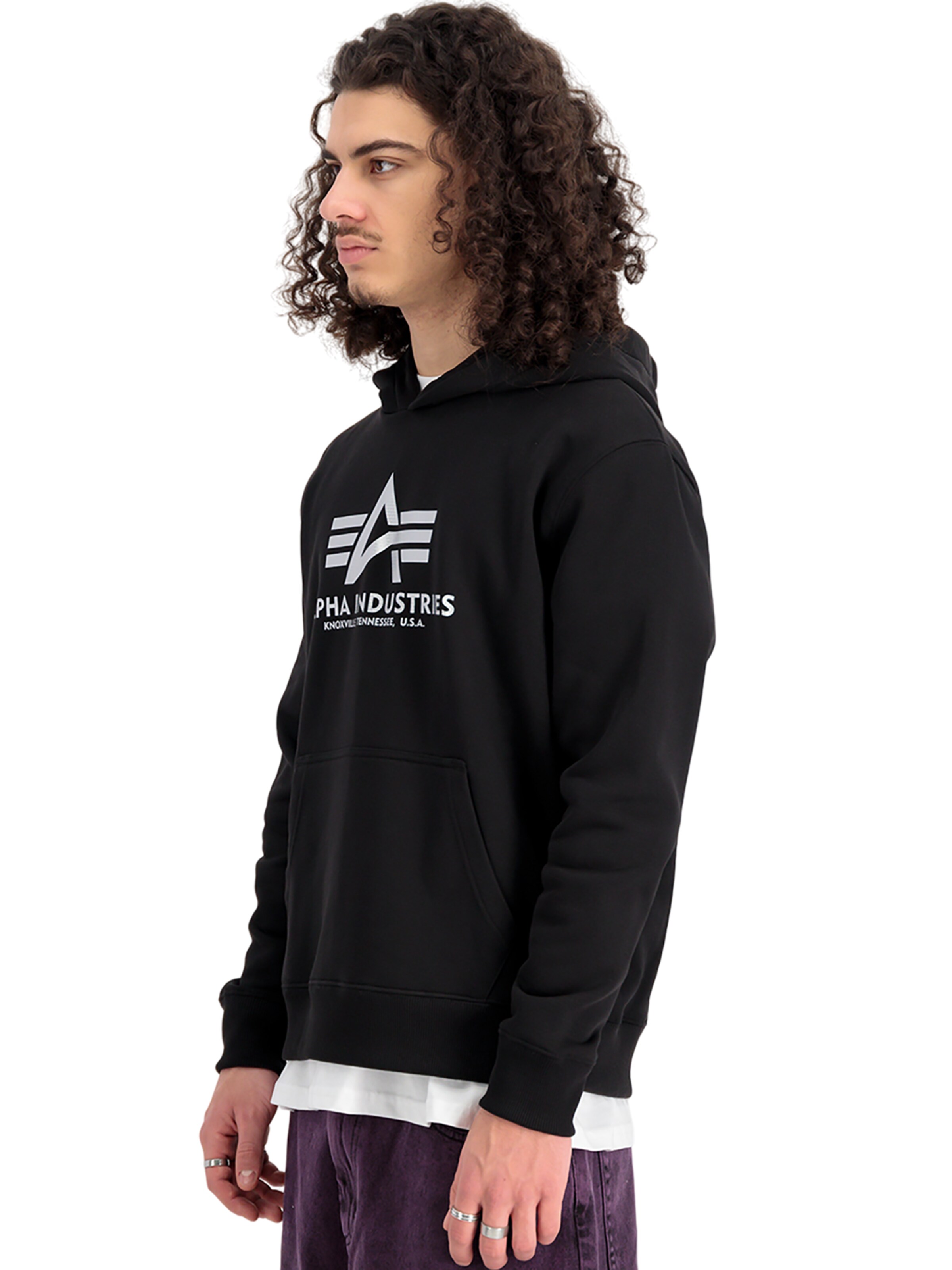 ALPHA INDUSTRIES Sweatshirt 'Carbon' in Black
