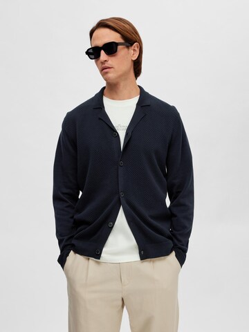 SELECTED HOMME Knit Cardigan 'Mattis' in Blue: front