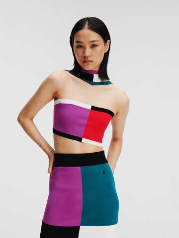 Haut Karl Lagerfeld en mélange de couleurs : devant
