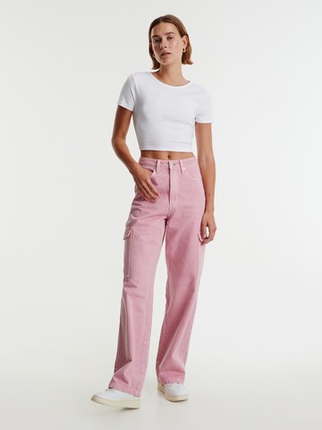 EDITED Wide leg Cargo jeans 'Nalu' in Purple