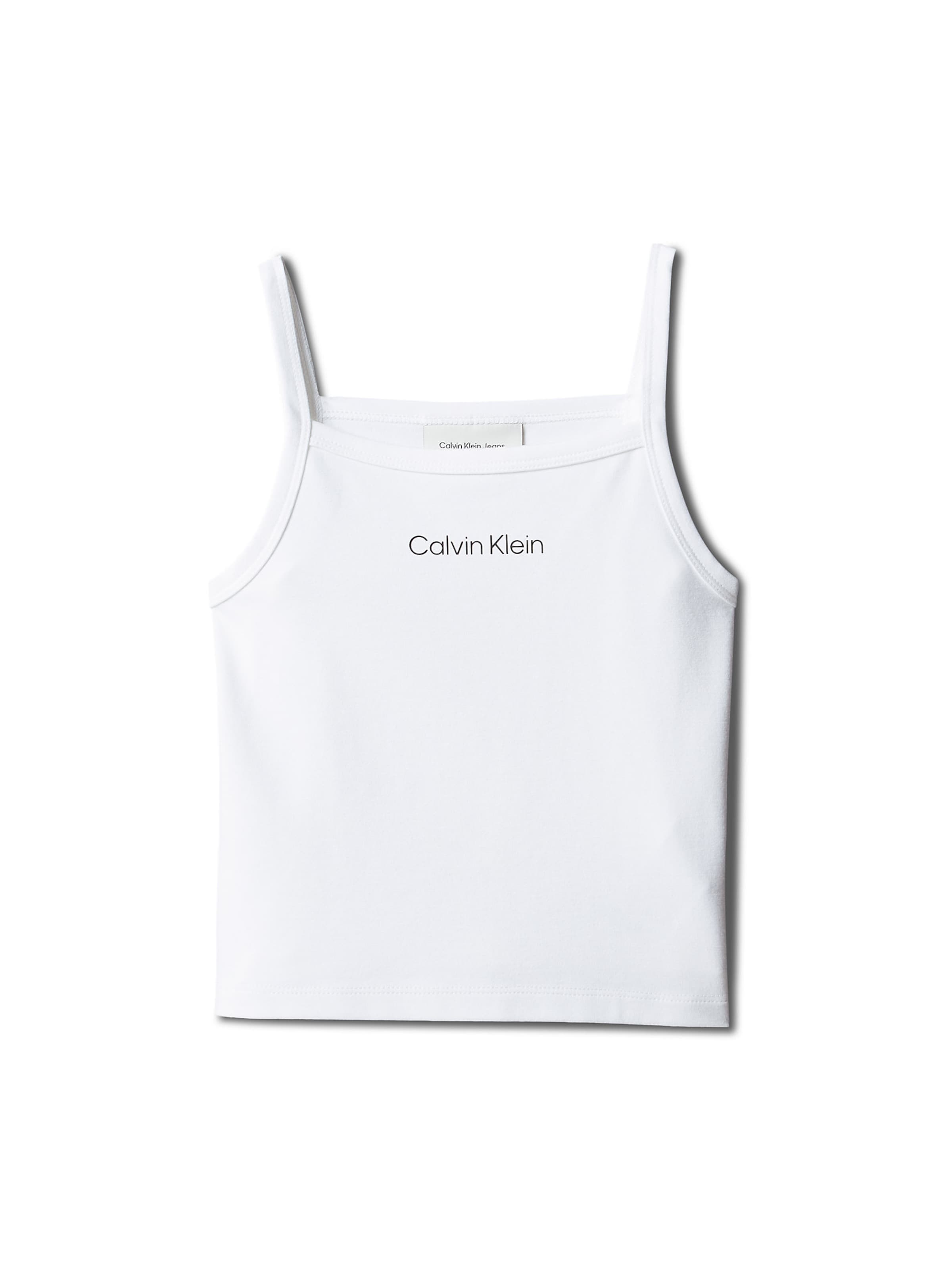 Calvin Klein Jeans Top 'Punto Milano' in Wit: voorkant